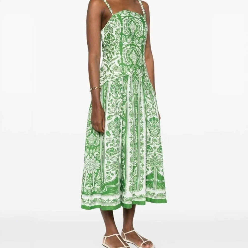 Summer New Arrival Vacation Printed Spaghetti Strap Dress In Stock